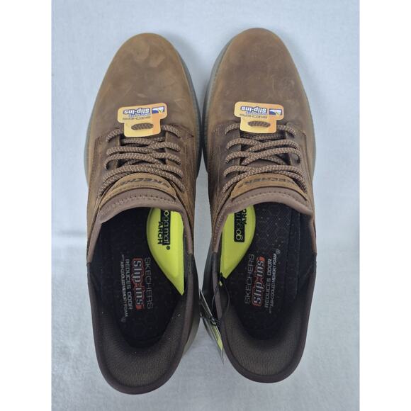 Skechers Men's Slip-Ins Size 13 Dark Brown Garza-Gervin Gogamat Arch Memory Foam - Picture 8 of 12